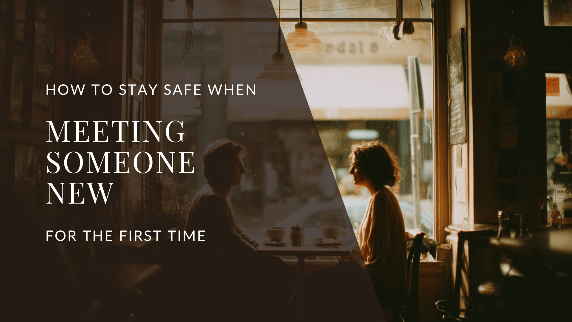 a man and a woman on a date at a coffee shop