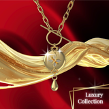 Mahi Safety Necklace - Gold on Gold, Paperclip Chain - V1