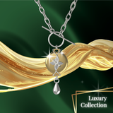 Mahi Safety Necklace - Silver on Gold, Paperclip Chain - V1