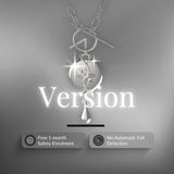 Mahi V1 Safety Necklace - Silver on Silver, Paperclip Chain - 1 Month Free Subscription