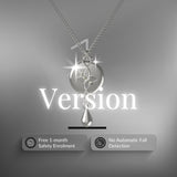 Mahi V1 Safety Necklace - Silver on Silver, Wheat Chain - 1 Month Free Subscription
