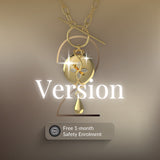 Mahi Safety Necklace - Gold on Gold, Paperclip Chain - V2 with Fall Detection - 1 Month Free Subscription