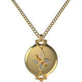 Mahi Safety Necklace - Gold on Gold, Wheat Chain