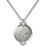 Mahi Safety Necklace - Silver on Silver, Wheat Chain