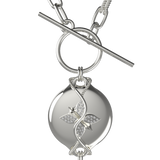 Mahi Safety Necklace - Silver on Silver, Paperclip Chain