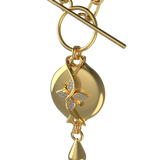 Mahi Safety Necklace - Gold on Gold, Paperclip Chain