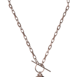 Mahi Safety Necklace - Rose on Rose, Paperclip Chain