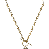 Mahi Safety Necklace - Silver on Gold, Paperclip Chain