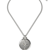 Mahi Safety Necklace - Silver on Silver, Wheat Chain