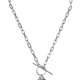 Mahi Safety Necklace - Silver on Silver, Paperclip Chain