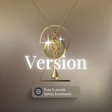 Mahi Safety Necklace - Gold on Gold, Wheat Chain - V2 with Fall Detection - 1 Month Free Subscription