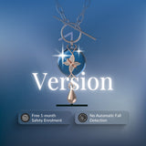 Mahi V1 Safety Necklace - Rose Gold on Dark Blue (Murin), Paperclip Chain - 1 Month Free Subscription