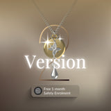 Mahi Safety Necklace - Silver on Gold, Wheat Chain - V2 with Fall Detection - 1 Month Free Subscription