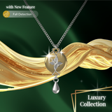 Mahi Safety Necklace - Silver on Gold, Wheat Chain - V2 with Fall Detection