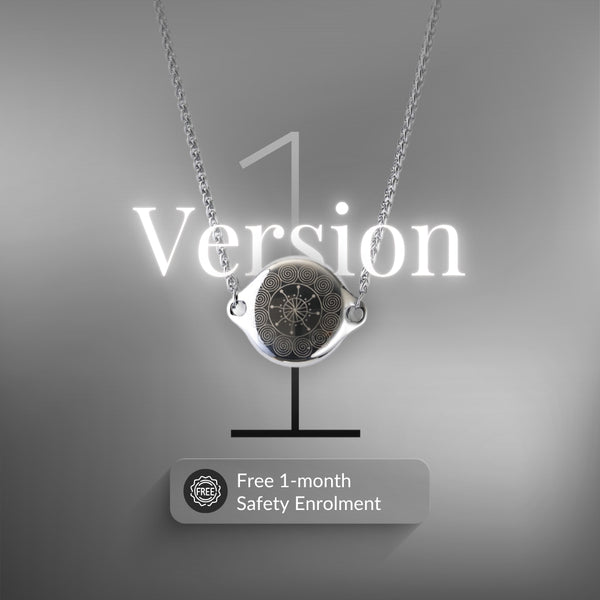 Shakti Safety Necklace – Silver - V1 - 1 Month Free Subscription