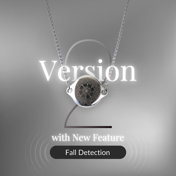 Shakti Safety Necklace V2 with Fall Detection – Silver