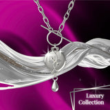 Mahi Safety Necklace - Silver on Silver, Paperclip Chain - V1