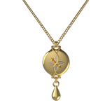Mahi Safety Necklace - Gold on Gold, Wheat Chain