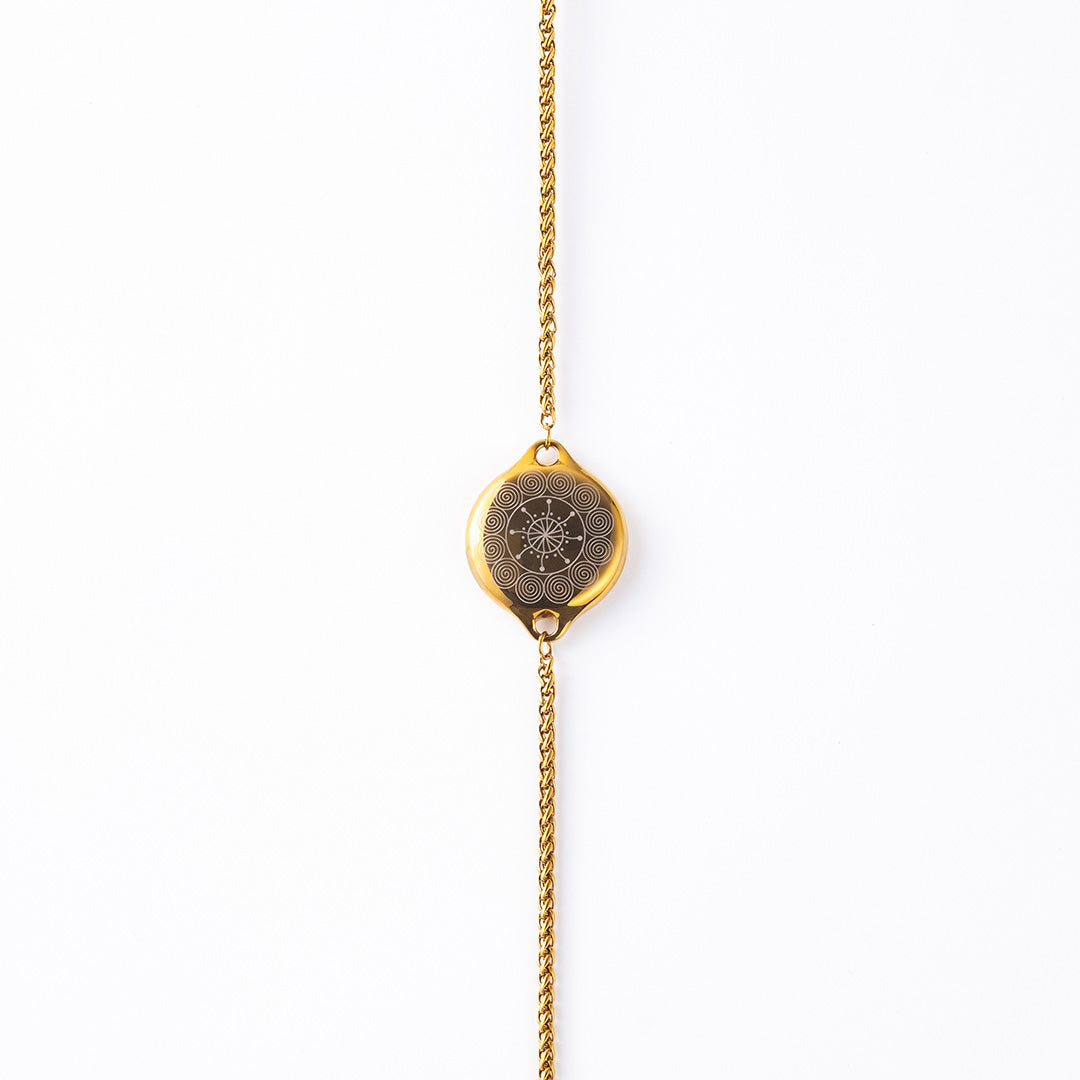 ResQ Maitri Safety Bracelet (Gold) | Smart Jewelry for Women's Security