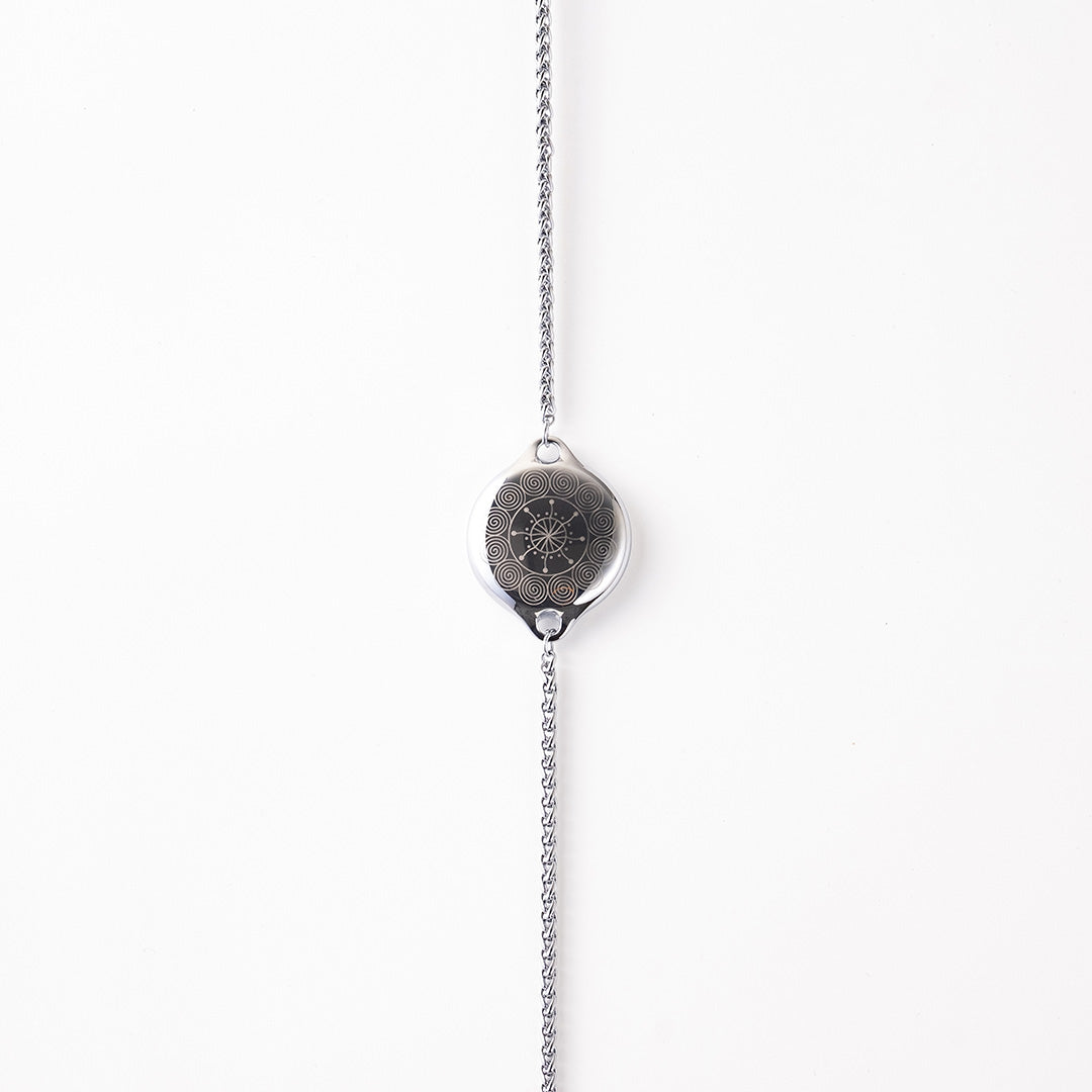 ResQ Maitri Safety Bracelet (Silver) | Smart Jewelry for Women's Security