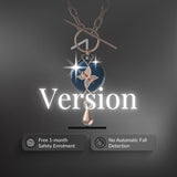 Mahi V1 Safety Necklace - Rose Gold on Dark Blue (Murin), Paperclip Chain - 1 Month Free Subscription