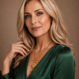 Mahi Safety Necklace - Gold on Gold, Paperclip Chain - V2 with Fall Detection - 1 Month Free Subscription