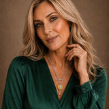 Mahi Safety Necklace - Silver on Gold, Paperclip Chain - V2 with Fall Detection - 1 Month Free Subscription