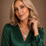 Mahi Safety Necklace - Silver on Silver, Paperclip Chain - V2 with Fall Detection - 1 Month Free Subscription
