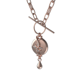 Mahi Safety Necklace - Rose Gold on Rose Gold, Paperclip Chain