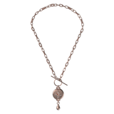 Mahi Safety Necklace - Rose Gold on Rose Gold, Paperclip Chain