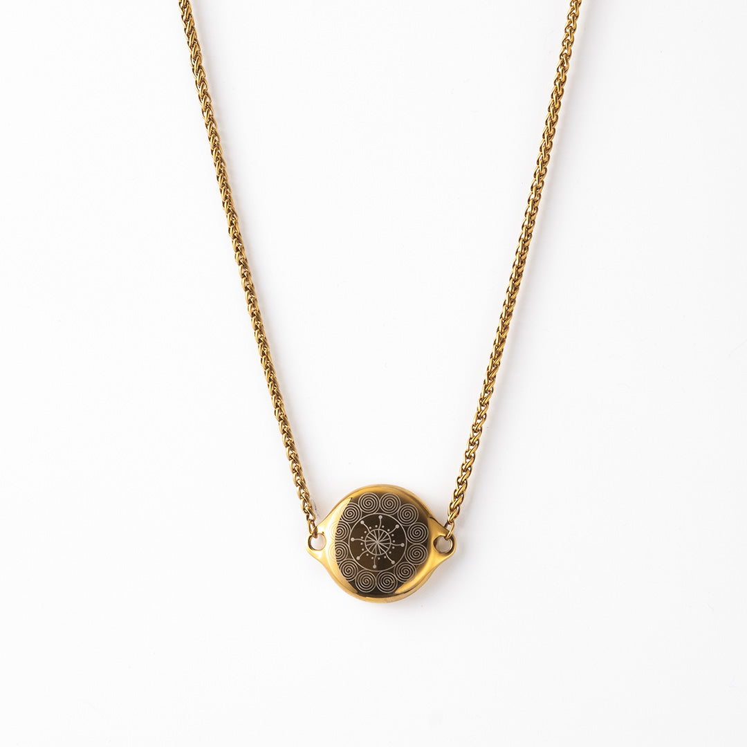 ResQ Shakti Safety Necklace (Gold) | Smart Jewelry for Women's Security