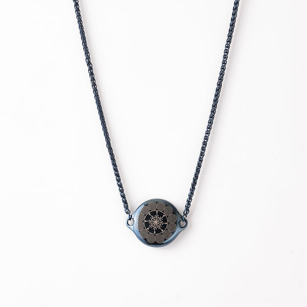 ResQ Shakti Safety Necklace (Murin Dark Blue) | Smart Jewelry for Women's Security