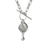 Mahi Safety Necklace - Silver on Silver, Paperclip Chain