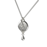 Mahi Safety Necklace - Silver on Silver, Wheat Chain