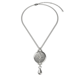 Mahi Safety Necklace - Silver on Silver, Wheat Chain