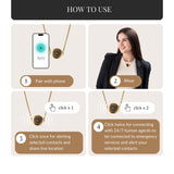 Shakti Safety Necklace V2 with Fall Detection – Rose Gold