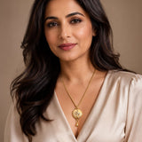 Mahi Safety Necklace - Gold on Gold, Wheat Chain - V1